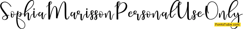 SophiaMarissonPersonalUseOnly Font