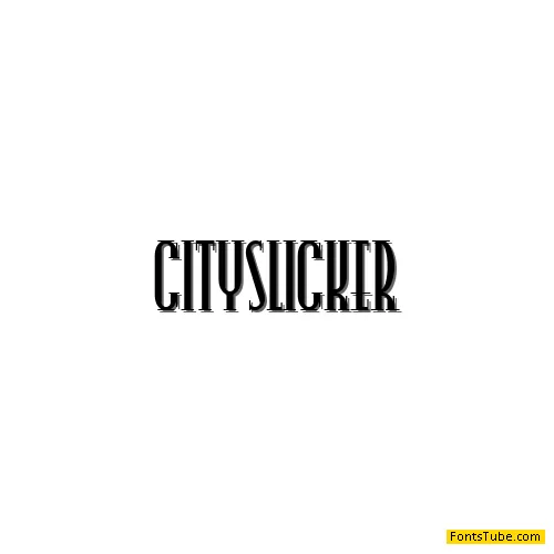 CitySlicker Font