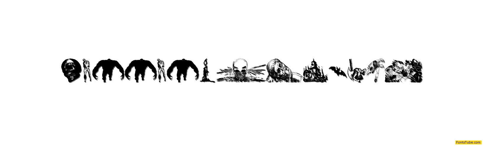 Horror Dingbats Font