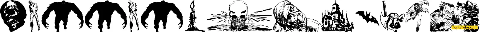 Horror Dingbats Font
