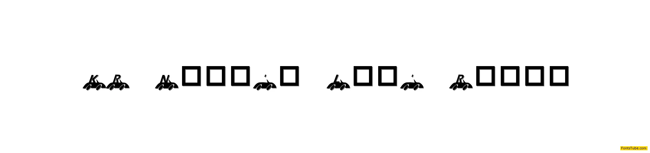 KR Nick's Lil' Racer Font