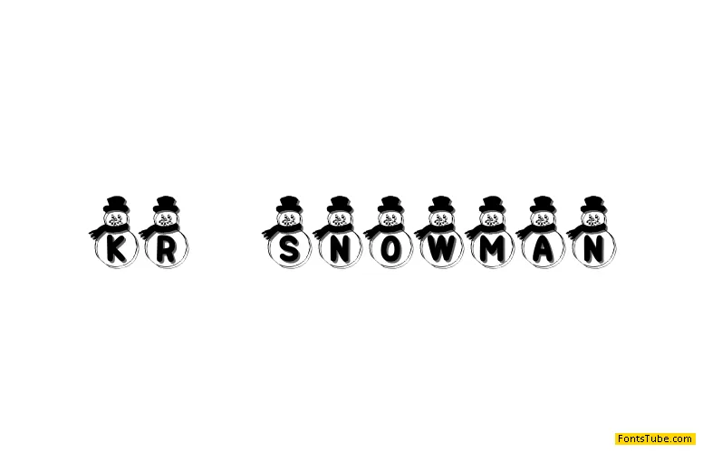 KR Snowman Font