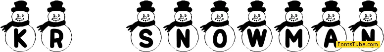 KR Snowman Font