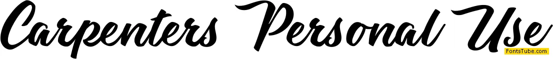 Carpenters Personal Use Font