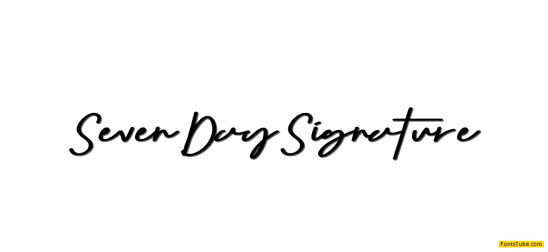 Seven Day Signature Font