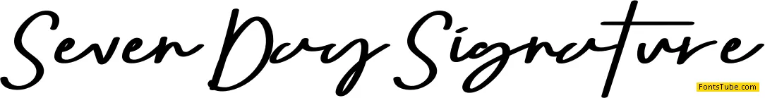 Seven Day Signature Font