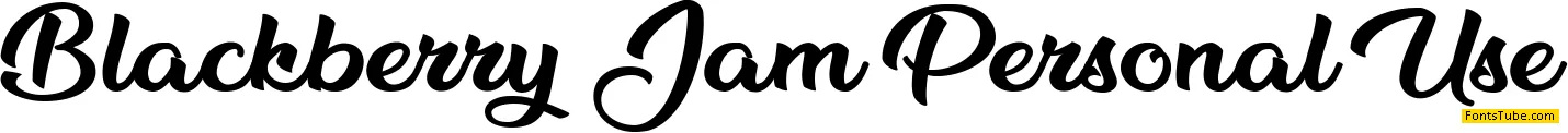 Blackberry Jam Personal Use Font