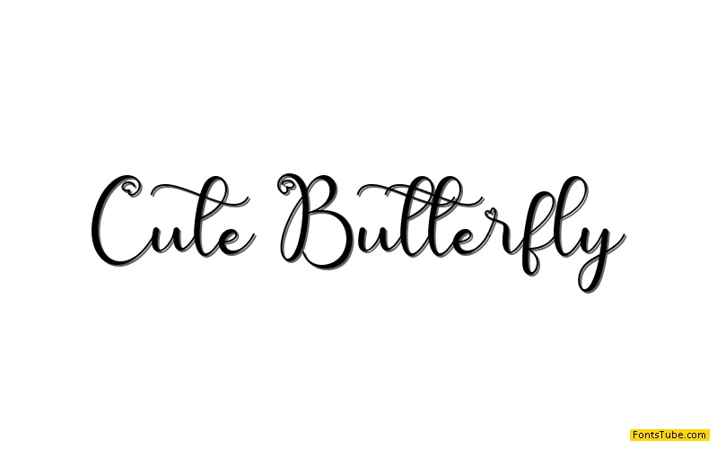 Cute Butterfly Font