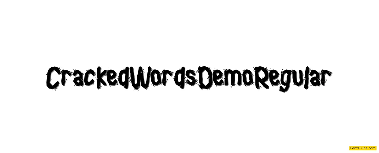 Cracked Words Demo Font