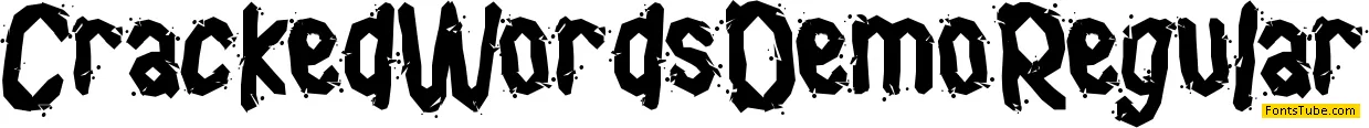 Cracked Words Demo Font