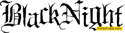 Black Night Font