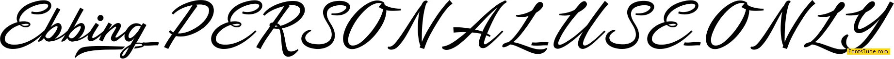 Ebbing PERSONAL USE ONLY Font