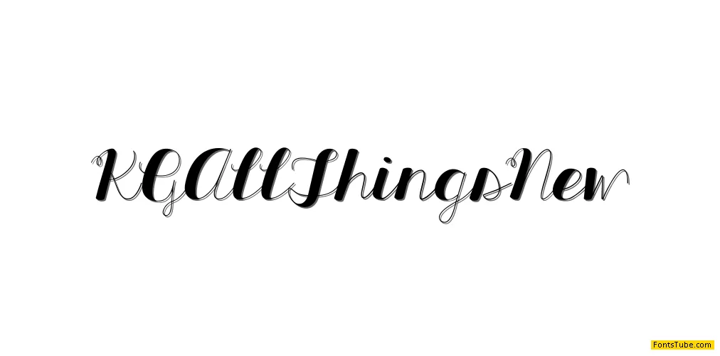 KG All Things New Font