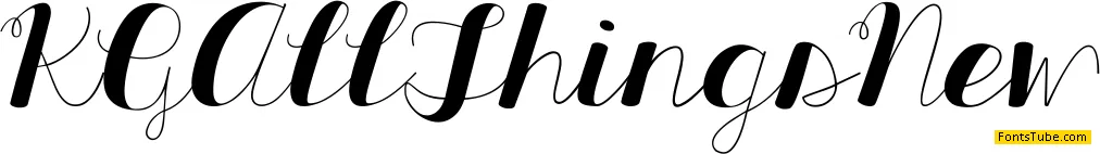KG All Things New Font