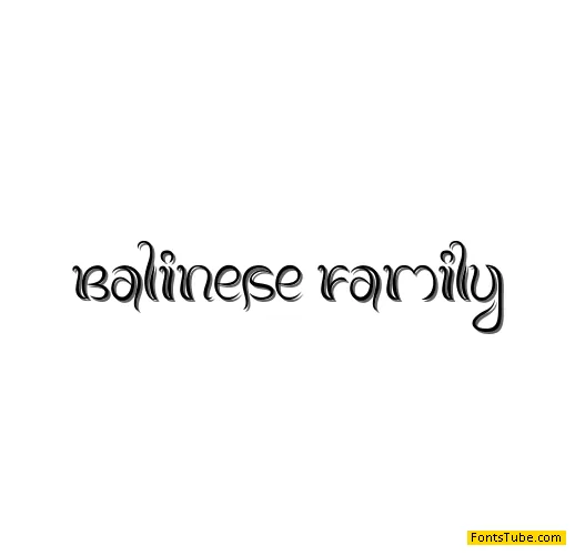 Balinese Family Font