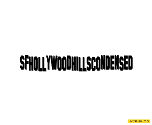 SF Hollywood Hills Font Family