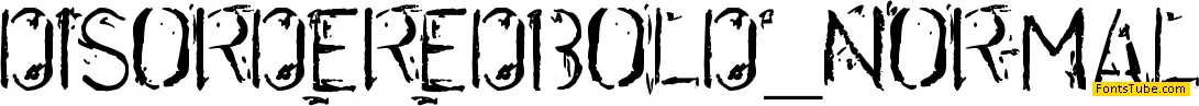 Disordered Bold Font