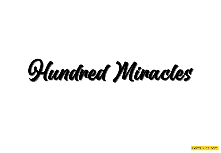 Hundred Miracles Font