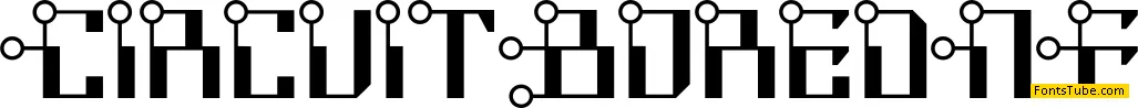 Circuit Bored NF Font
