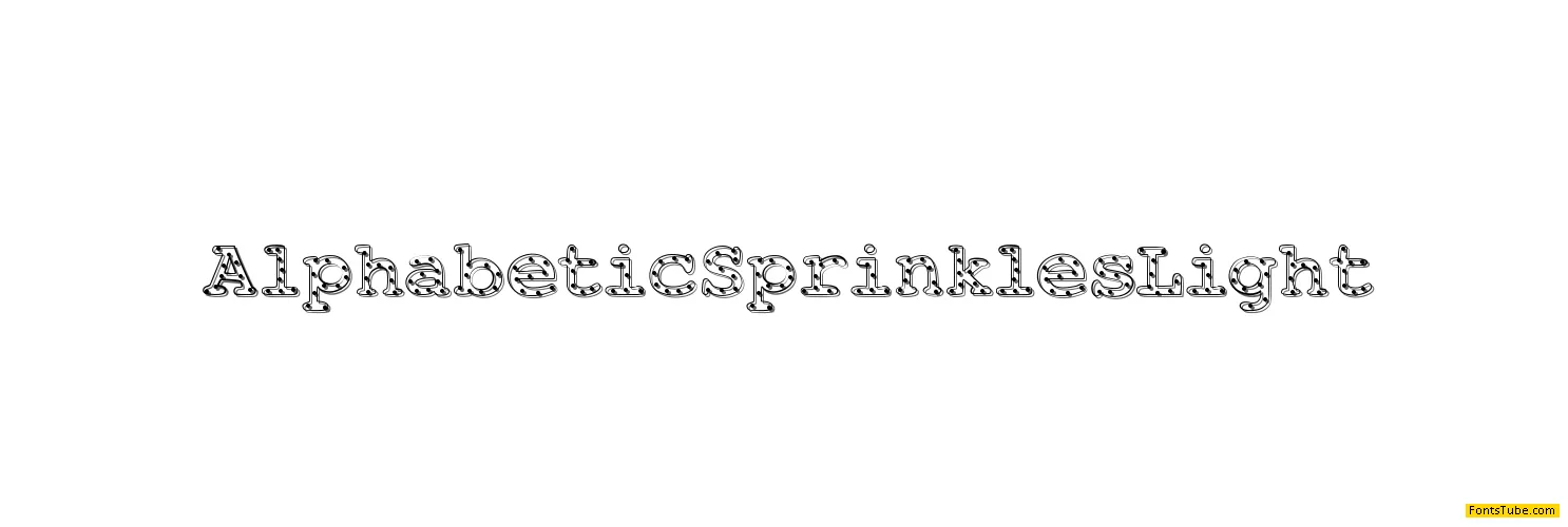AlphabeticSprinkles Font Family