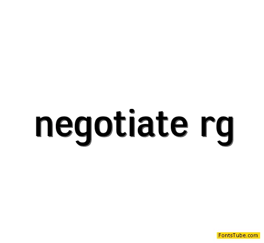 Negotiate Font