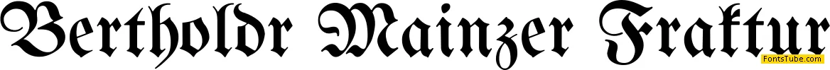 Bertholdr Mainzer Fraktur Font