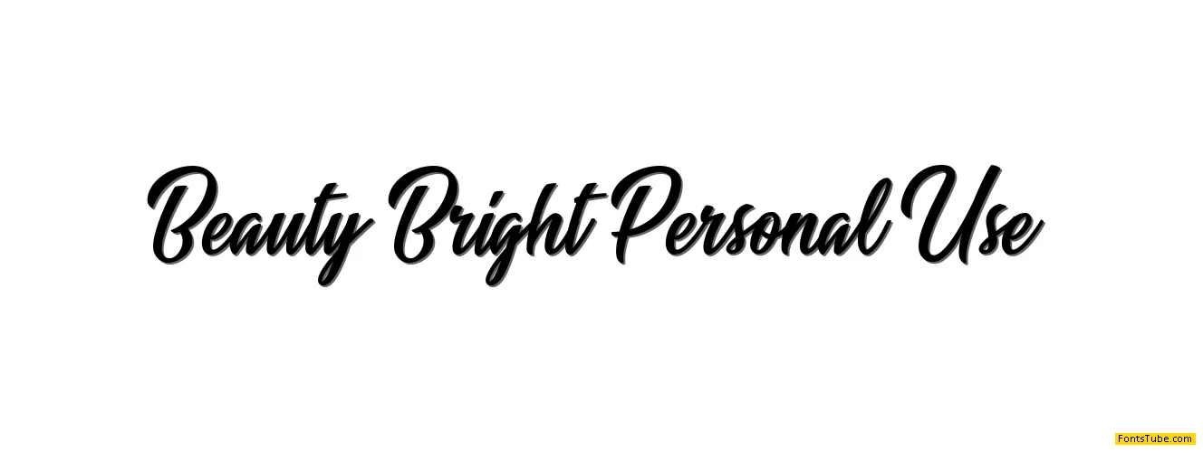 Beauty Bright Personal Use Font