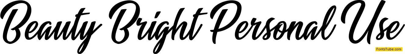 Beauty Bright Personal Use Font