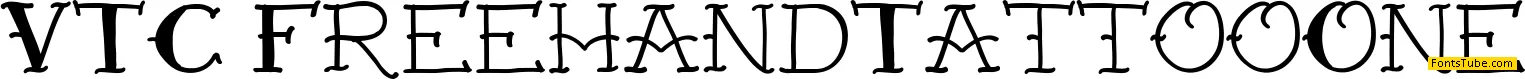 VTC Freehand Tattoo One Font