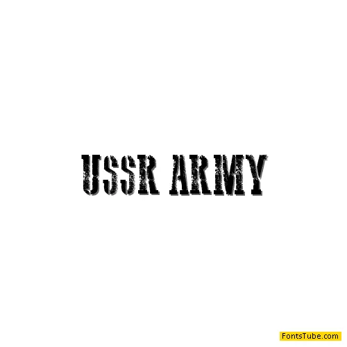 USSR Army Font