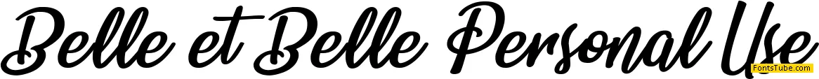 Belle et Belle Personal Use Font