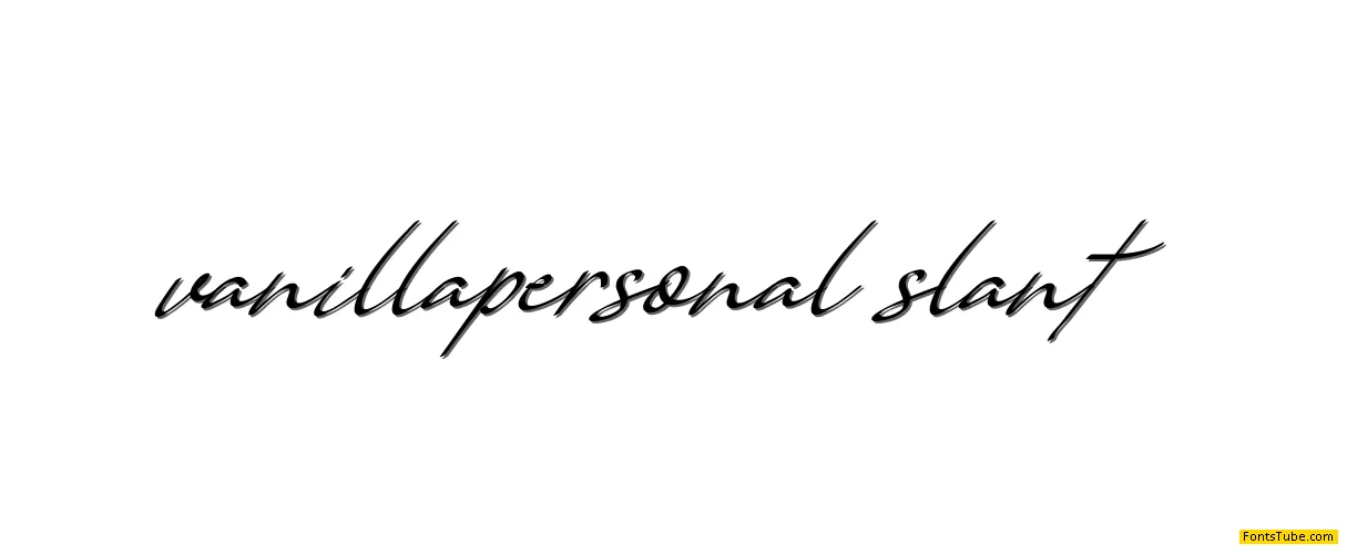 Vanilla Personal Font Family