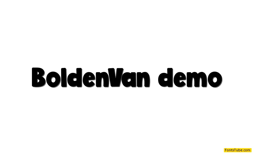 BoldenVan demo Font