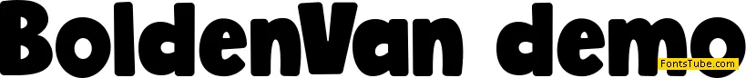 BoldenVan demo Font