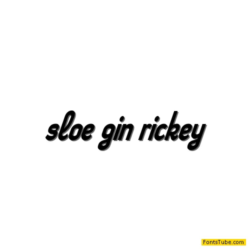 Sloe Gin Rickey Font