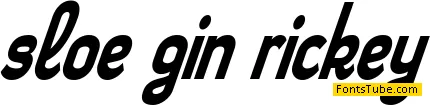 Sloe Gin Rickey Font