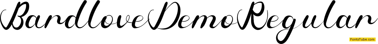 Bardlove Demo Font