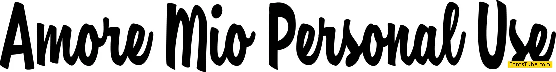 Amore Mio Personal Use Font