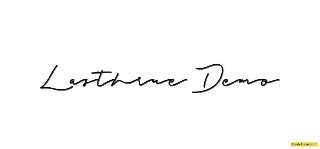 Lasthrue Demo Font