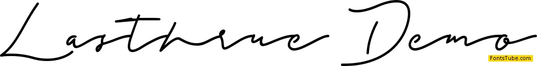 Lasthrue Demo Font