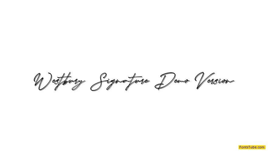 Westbury Signature Demo Version Font