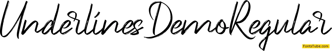 Underlines Demo Font