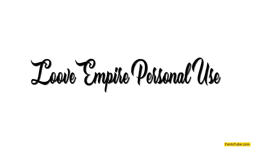 Love Empire Personal Use Font