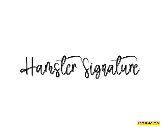 Hamster Signature Font