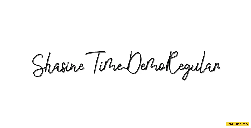 Shasine Time Demo Font