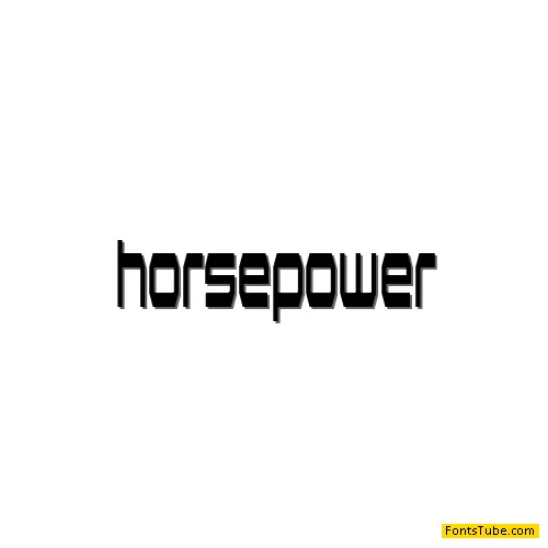 Horsepower Font
