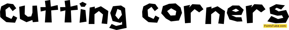 Cutting Corners Font