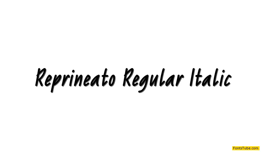 Reprineato Font Family