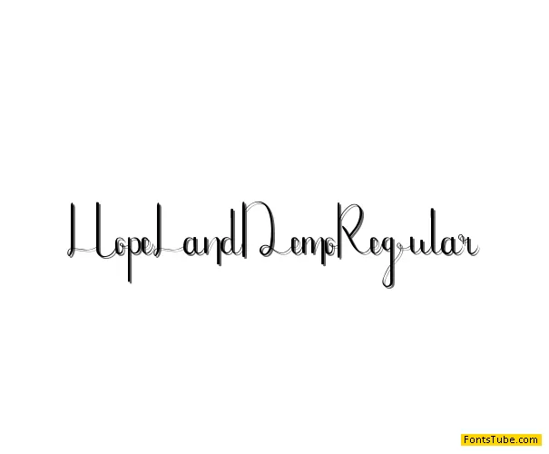 HopeLand Demo Font