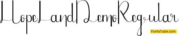 HopeLand Demo Font